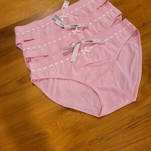 Victoria's Secret Light Pink Bikini Briefs with Ribbon Bow